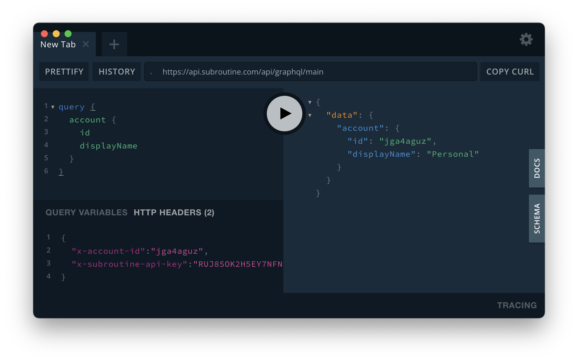 GraphQL Playground Example